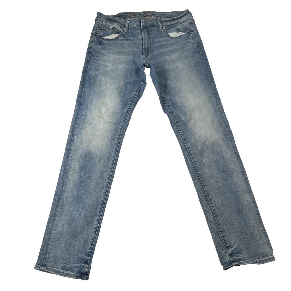 American Eagle Jeans Mens 31x32 (31x30) Blue Slim Next Level Flex Light Wash